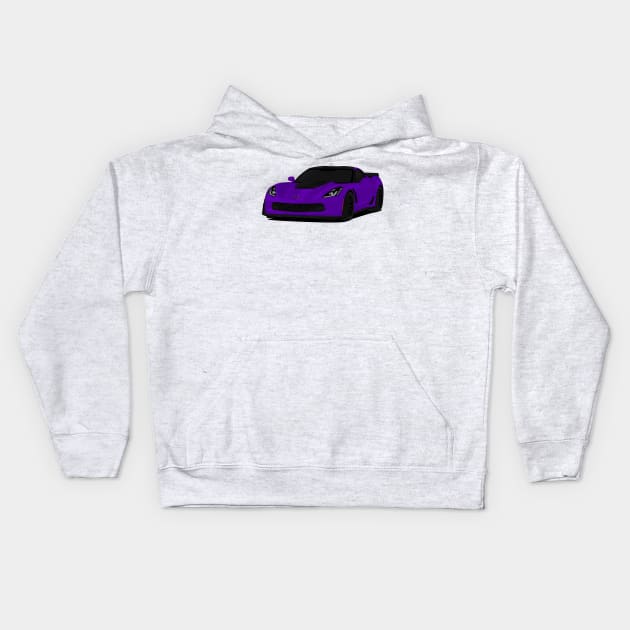 Z06 PURPLE Kids Hoodie by VENZ0LIC